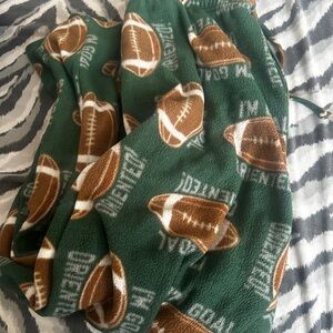 Green and Brown Football Print pajama pants